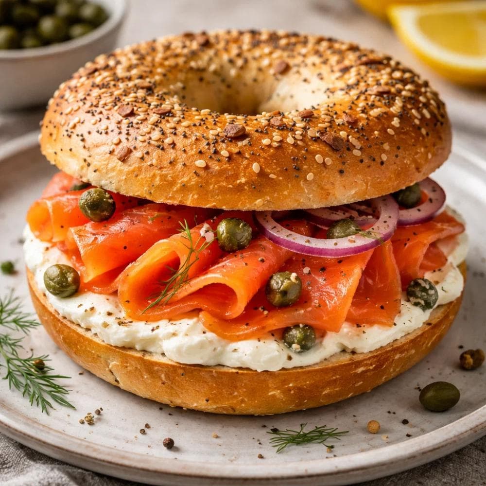 Bagel with Cream Cheese & Lox