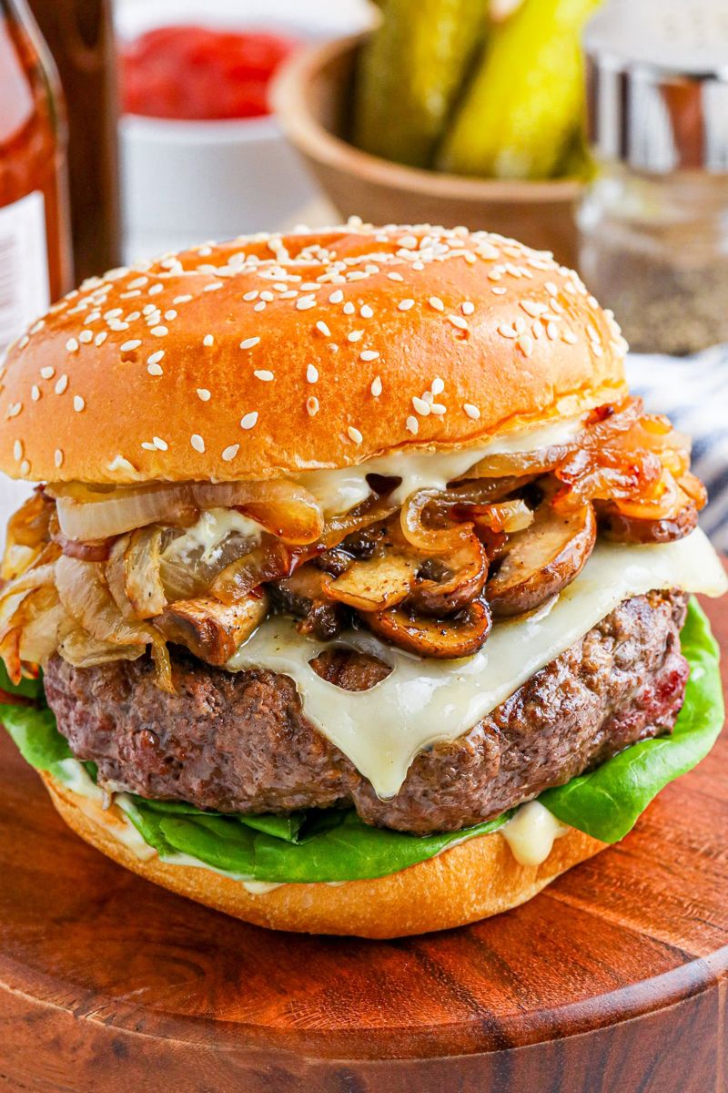 Mushroom Swiss Burger