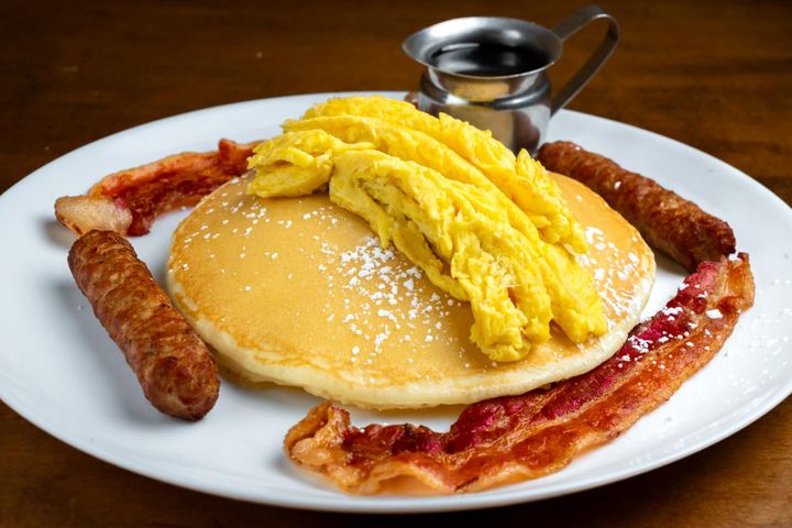 Breakfast Combo — Pancakes, Eggs & Bacon